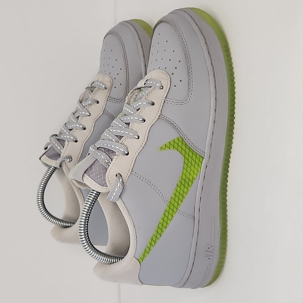 Nike Air Force 1 LV8 3 wolf gray & lime green sneakers